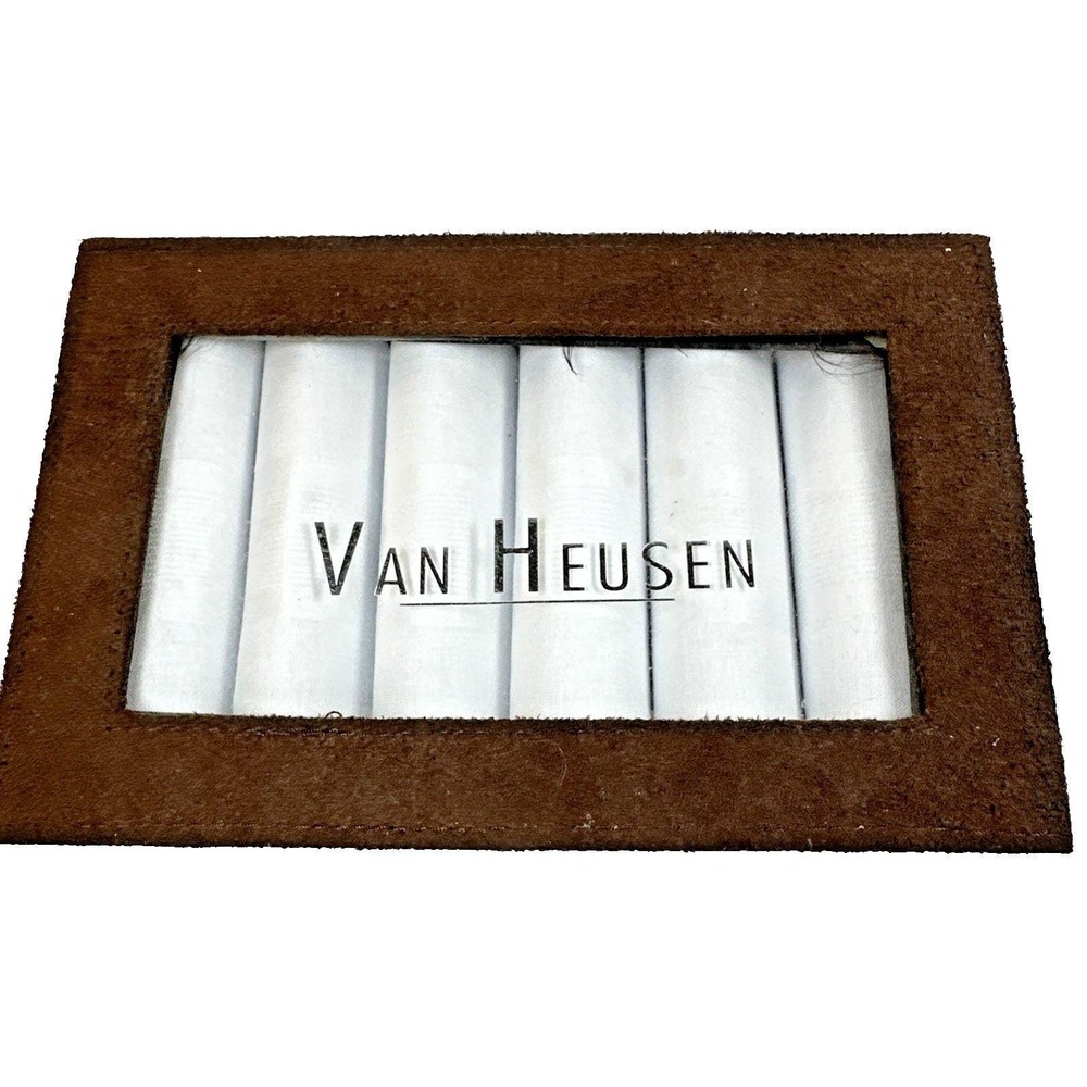Van Husen Men's 100% cotton Hankerchiefs Vintage Seude Box NIB